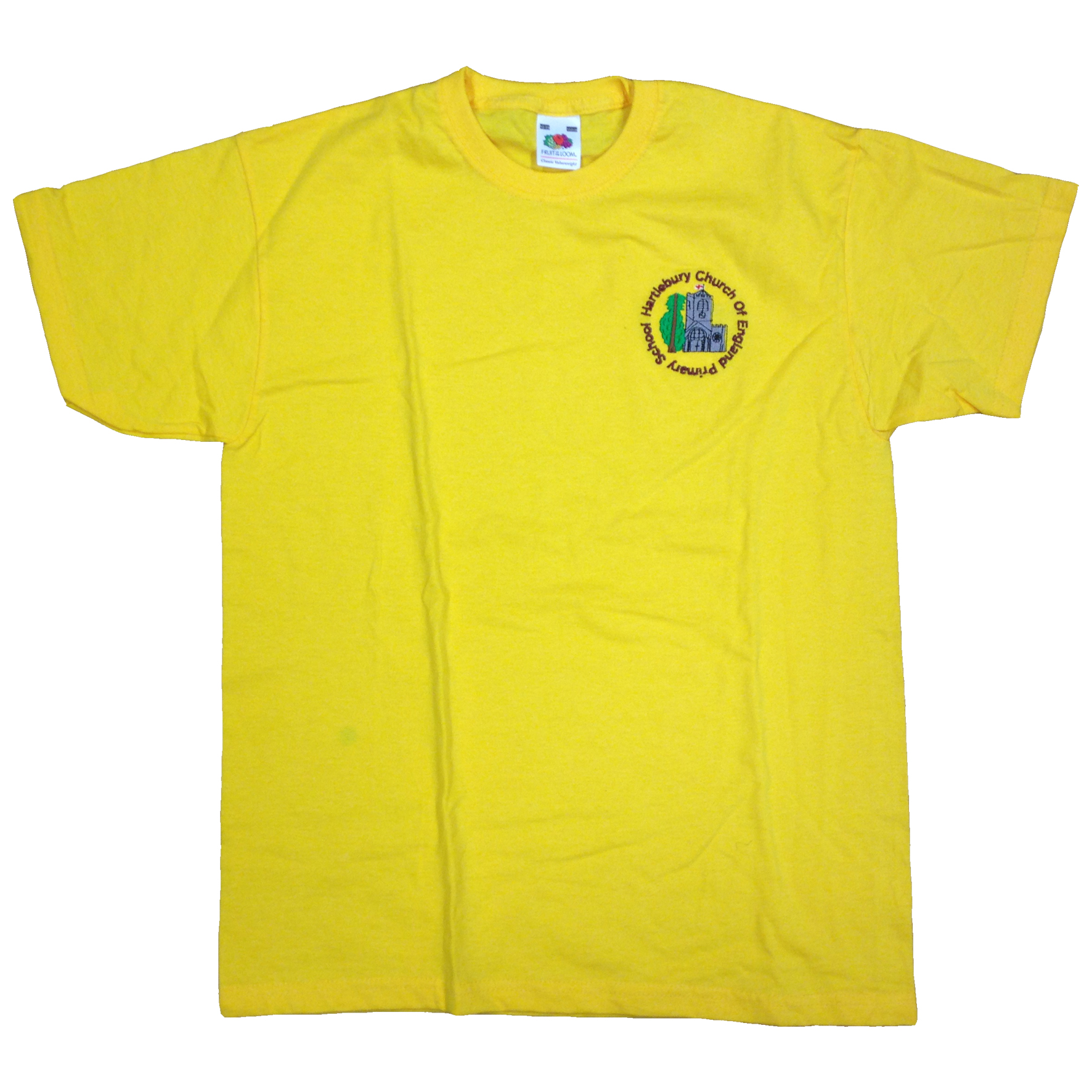 Kids valueweight Sunflower P.E T-shirt - Hartlebury Primary School