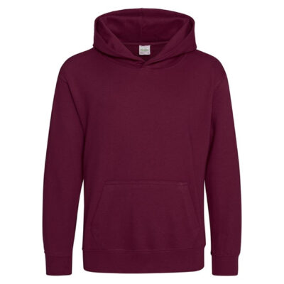 kids plain burgundy hoodie